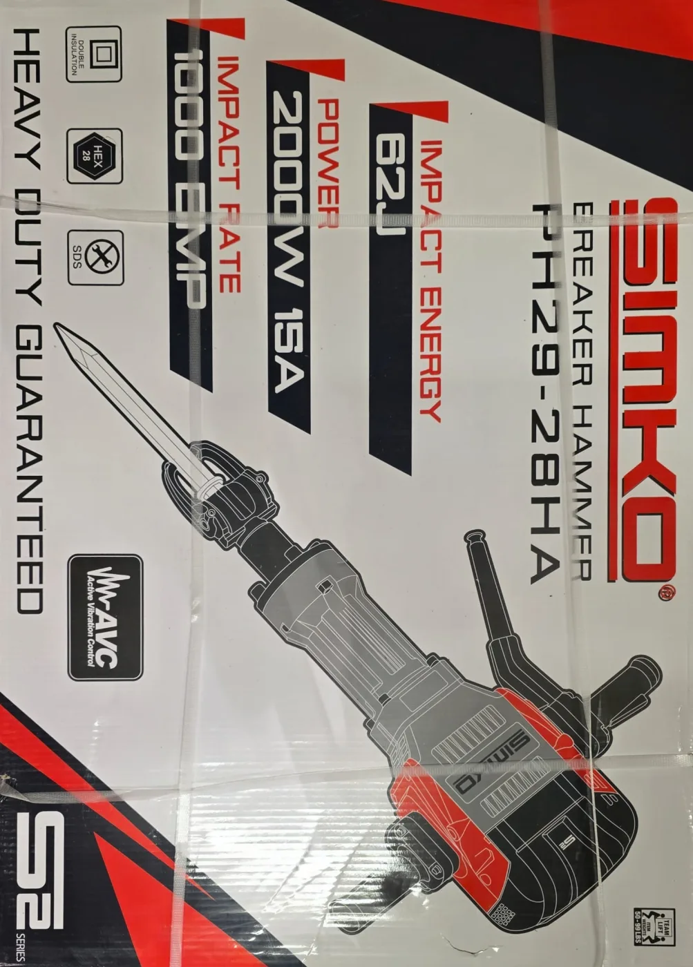 SIMKO Abbruchhammer PH29-28HA 2000W Meißelhammer SDS HEX28